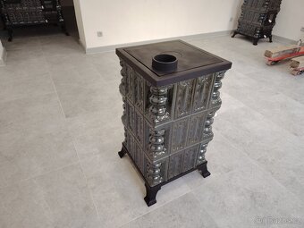 Kachlová kamna Oto s varnou deskou zelená - 5