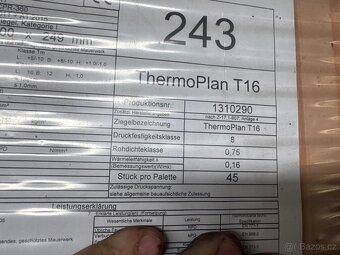 Cihly porotherm thermoplan t16 - 5