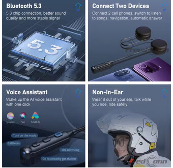 BLUETOOTH Sluchátka do helmy MOTO - 5