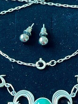 Secesní náhrdelník s náušnicemi - 5