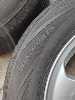 Prodám orig alu 15 škoda Octavia 1 5x100 ET 43 letní pneu - 5