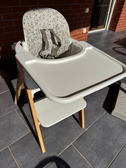 Rostoucí židle STOKKE STEPS bílá, nohy dub OAK - 5