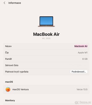 MacBook Air M1 (2020) Stav- Nový - 5