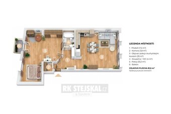 Prodej bytu, 81 m2, ulice B. Smetany, České Budějovice - 5