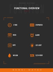 Sportovní hodinky pánské 50 mm - 5