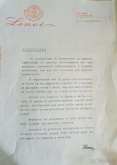 Panenka Lenci Susana 1978 Certifikát - 5