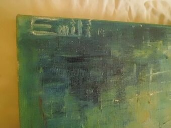 Zajímavý Obraz - Abstraktní Umění -OLEJ - Obličej - Signován - 5