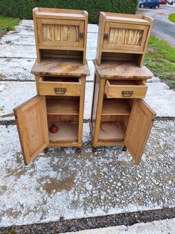 Párové celomasivní noční stolky Top stav - 5