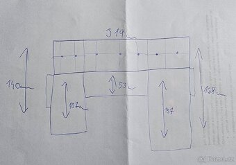 Rozkladací gauč do U - 5