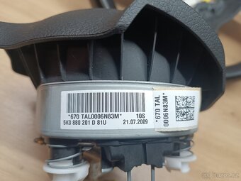 Tříramenný kožený Volant VW Golf VI/ V Plus - 5