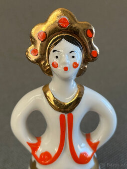 Soška Dívka v ruském kroji 12.5 cm, Dulevo USSR - 5