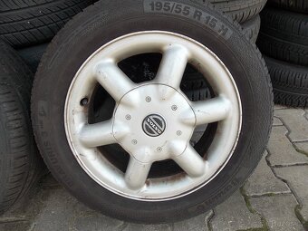 15" alu kola Volvo + letní pneu195/55 R15 - 5