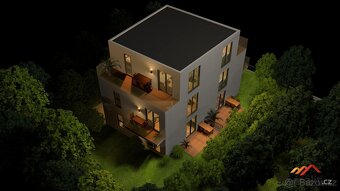 Novostavba byt 3+kk/2x terasa, 96m2, garážové stání, Praha 6 - 5