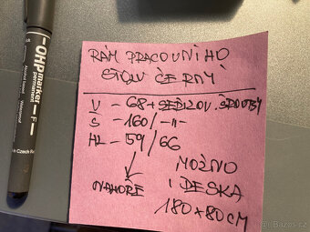 Ponk, dílenský, pracovní stůl - jen kovový rám za 500 kč - 5