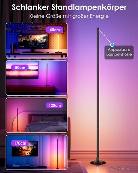 RGBIC LED stojací lampy (170 cm) s dálkovým - sada 2ks - 5
