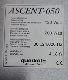 3-pásmové repro Quadral Ascent 650 - 5