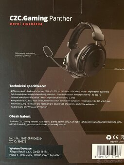 Herní sluchátka (nové, nerozbalené) CZC.Gaming Panther - 5