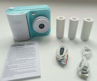 Digitální Fotoaparát s funkcí okamžitého tisku, MODRÝ - 5