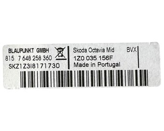Autorádio Škoda Bolero RCD510 1Z0035156F Škoda Octavia 2 FL - 5