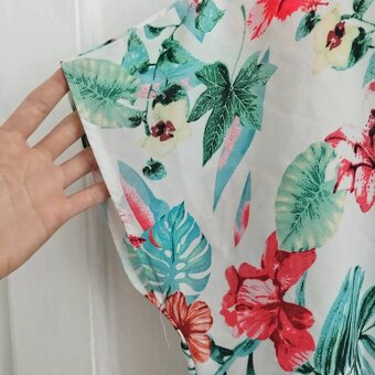 Dámská elegantní letní Boho Etno halenka kytky DeFacto - 5