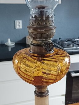 STAROŽITNÁ SECESNÍ PETROLEJOVÁ LAMPA EHRICH & GRAETZ 19.STOL - 5