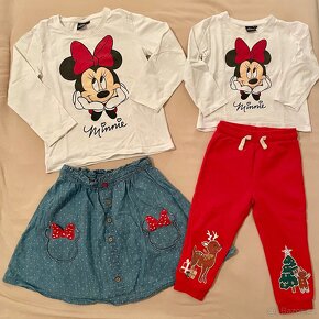 Dívčí vánoční set tričko a sukně Minnie Mouse vel. 122 - 5