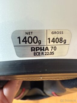 Integrální helma HJC RPHA 70 pearl white - 5