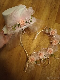 Svatební výzdoba - malá růžová růže - 5