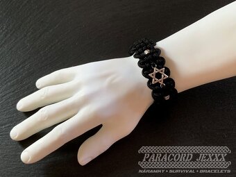 Paracord náramek (18 cm) black - 5