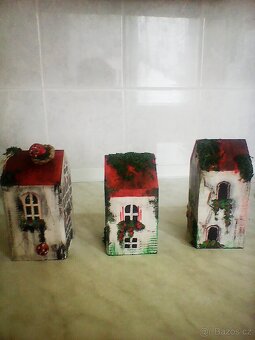 Malované dřevěné domečky-nové - 5