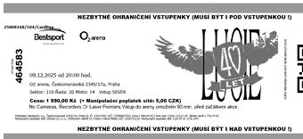 Lucie 9.12. O2 arena Praha, 2 nebo 4 kusy vstupenek - 5