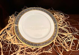 Dekorativní porcelánový talíř mělký zlacený značený Thun - 5