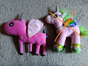 hračka plyšový pony, růžový jednorožec, koník Ikea - 5