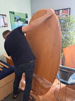 Jidelni stůl, lavice a 5 židlí 180x80cm, olše - 5