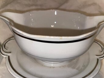 Stará porcelánová slánka a omáčník - 5