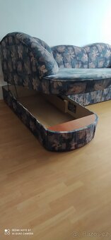 Rozkládací gauč s úložným prostorem a křeslem - 5