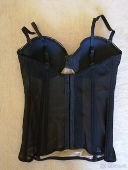 korzet černý s krajkou vel. 75C/D - 5