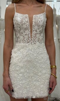 Prodám nové mini svatební šaty - 5