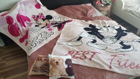 2x deka Mickey a Minnie a 2x polštářky pejsci a kočička - 5
