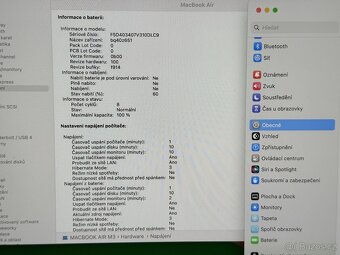 ZÁNOVNÍ APPLE MACBOOK AIR 13.6” M3/256GB/8GB/BATERIE 100% - 5