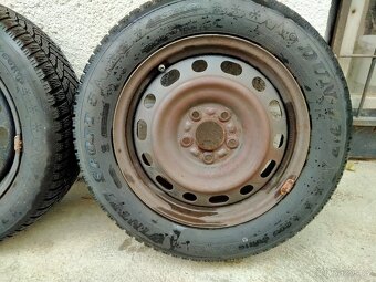 Ocelová kola 6Jx16, 5x114,3, ET 50, zimní pneu 205/60 R16 - 5