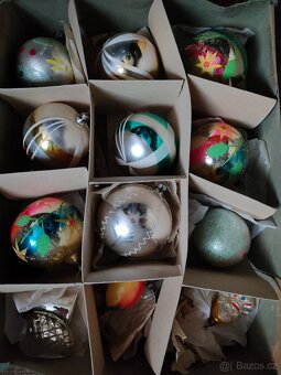 Vánoční retro skleněné ozdoby - 5