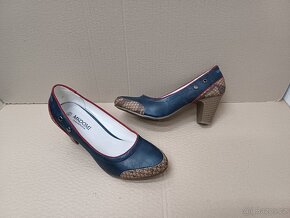 Modro hnědé lodičky vel.40 - 5
