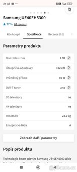 LED TV Samsung, blu ray přehrávač Samsung, set-top box, WiFi - 5