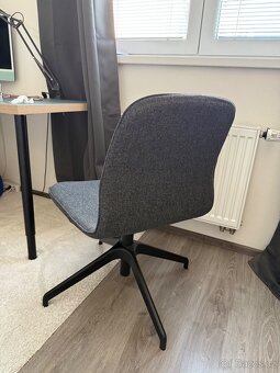 konferenční židle LÅNGFJÄLL (IKEA), tmavě šedá/černá - 5