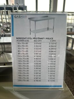 Nerezový stůl s policí - 5