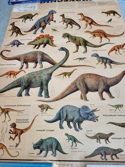 3x plakáty dinosauři, stíhačky, hist. mapa MORAVY -  na zeď - 5