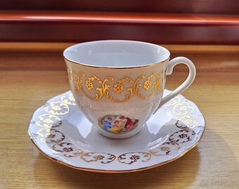 Luxusní porcelánová čajová souprava Bohemia Loučky - 5