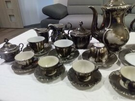 Postříbřený porcelánový servis rok cca. 1930 - 5