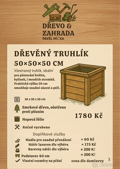 Vyvýšený truhlík, květináč - 5